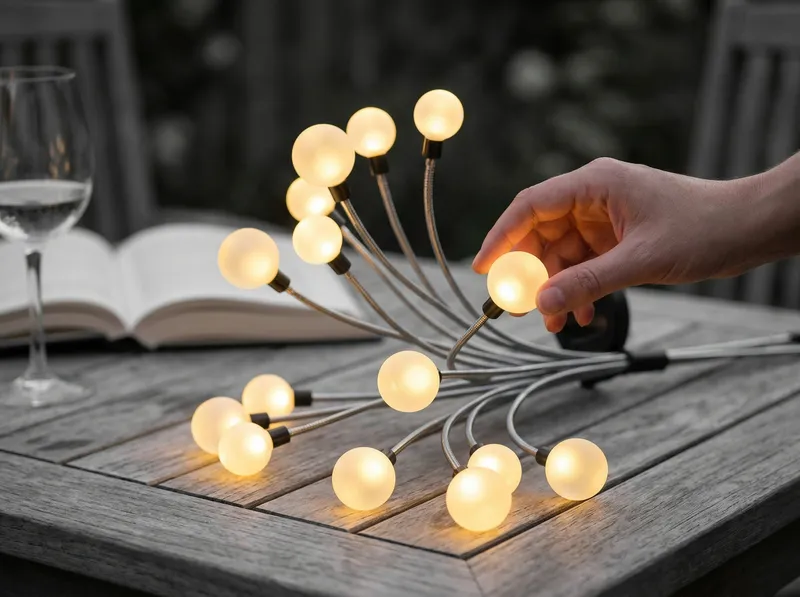 Lucioles de Verre dans un jardin — lampe solaire design